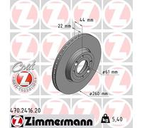 ZIMMERMANN 470.2416.20 Brake disc