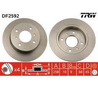 2x Brake Disc for FORD AUSTRALIA NISSAN:ALTIMA,SABRE I,PRIMERA,ALMERA I