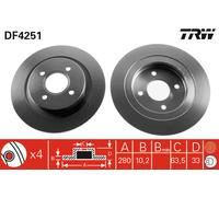 TRW DF4251 Brake disc