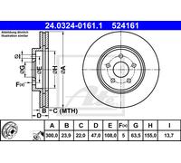 2x Brake Disc for JAGUAR FORD:MONDEO III Clipper,MONDEO III Saloon,MONDEO III,