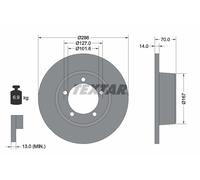 2x Brake Disc for LAND ROVER:90 I,110/127,DISCOVERY I,DEFENDER SUV 571762