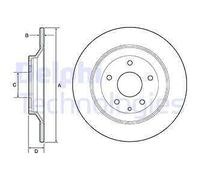 x2 Rear Brake Disc Delphi BG4567C Fits Mazda CX-30 CX-5 MX-30 Solid