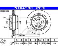 2x Brake Disc for MERCEDES-BENZ:W124,W202,C-CLASS,E-CLASS,124 Saloon