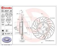 BREMBO 09.A047.21 Brake disc