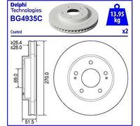 DELPHI BG4935C Brake disc