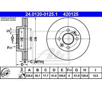 ATE 24.0120-0125.1 Brake disc
