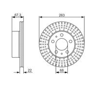 BOSCH 0 986 479 480 Brake disc