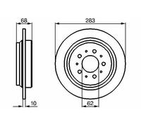 BOSCH 0 986 478 445 Brake disc