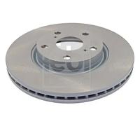 2x Brake disc Front Axle internally vented 108421 FEBI BILSTEIN for TOYOTA