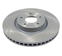 2x Brake disc Front Axle internally vented 108489 FEBI BILSTEIN for HYUNDAI KIA