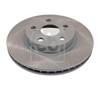 2x Brake disc Front Axle internally vented 108496 FEBI BILSTEIN for TOYOTA
