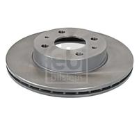 2x Brake disc Front Axle internally vented 108557 FEBI BILSTEIN for NISSAN
