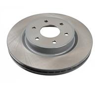 2x Brake disc Front Axle internally vented 170041 FEBI BILSTEIN for NISSAN