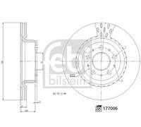 FEBI BILSTEIN Brake Disc 177006 Front Vented 320mm Fits Tesla Model 3 (2018-2025) Pair