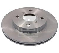febi bilstein Brake Disc Rotor 27399 – Steel, Internally Vented, Painted – Front, Toyota Yaris