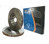 2x Brake disc Front Axle internally vented 6040009 KRAFT AUTOMOTIVE for AUDI A5