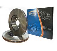 2x Brake disc Front Axle internally vented 6043095 KRAFT AUTOMOTIVE for FIAT