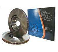 2x Brake disc Front Axle internally vented 6045475 KRAFT AUTOMOTIVE for DACIA
