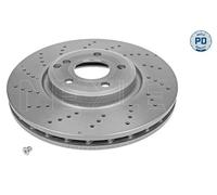 2x Brake disc Front Axle Perforated 083 521 0023/PD MEYLE for MERCEDES-BENZ CLS