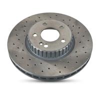 2x Brake disc Front Axle perforated/vented 10 10 7223 SWAG for MERCEDES-BENZ