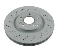 2x Brake disc Front Axle perforated/vented 10 92 6107 SWAG for MERCEDES-BENZ CLK