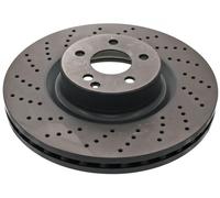 2x Brake disc Front Axle perforated/vented 10 94 4145 SWAG for MERCEDES-BENZ