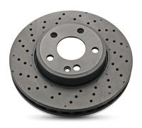 2x Brake disc Front Axle perforated/vented 10 94 4188 SWAG for MERCEDES-BENZ