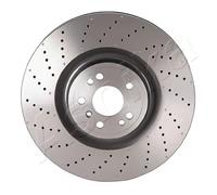 2x Brake disc Front Axle perforated/vented 60-00-0551C ASHIKA for MERCEDES-BENZ