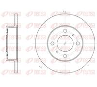2x Brake disc Front Axle solid 61117.00 REMSA for MITSUBISHI PROTON