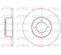 2x Brake disc Front Axle solid 6127.00 REMSA for OPEL VAUXHALL