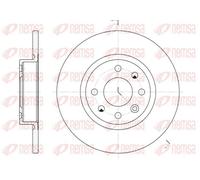 2x Brake disc Front Axle solid 6209.00 REMSA for VOLVO 480 440 460