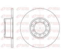 2x Brake disc Front Axle solid 6272.00 REMSA for MERCEDES-BENZ 123 Saloon