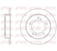 2x Brake disc Front Axle solid 6331.00 REMSA for SUZUKI VITARA Cabrio X-90