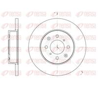 2x Brake disc Front Axle solid 6451.00 REMSA for ROVER MG