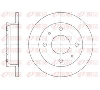 2x Brake disc Front Axle solid 6568.00 REMSA for HYUNDAI AMICA / ATOZ