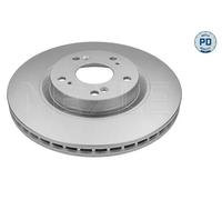 2x Brake disc Front Axle Vented 31-15 521 0053/PD MEYLE for HONDA CR-V Mk II