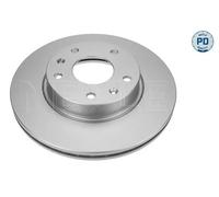 2x Brake disc Front Axle Vented 53-15 521 0008/PD MEYLE for LAND ROVER