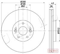 2x Brake disc Front Axle Vented 600713C JAPKO for RENAULT LAGUNA II