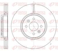 2x Brake disc Front Axle Vented 61049.10 REMSA for RENAULT SCÉNIC II