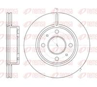 2x Brake disc Front Axle Vented 6105.10 REMSA for NISSAN SUNNY Mk II SUNNY III