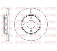 2x Brake disc Front Axle Vented 61097.10 REMSA for MITSUBISHI SMART