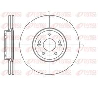 REMSA REAR 2 X BRAKE DISC 6110210 FOR HYUNDAI KIA