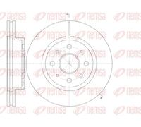 2x Brake disc Front Axle Vented 61103.10 REMSA for KIA RIO I Hatchback