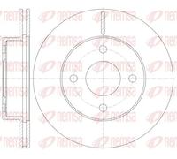 2x Brake disc Front Axle Vented 61131.10 REMSA for NISSAN MICRA II