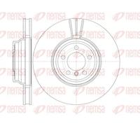 2x Brake disc Front Axle Vented 61132.10 REMSA for BMW 7