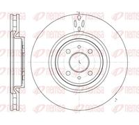 2x Brake disc Front Axle Vented 61151.10 REMSA for FIAT COUPE