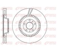 2x Brake disc Front Axle Vented 61154.10 REMSA for AUDI VW