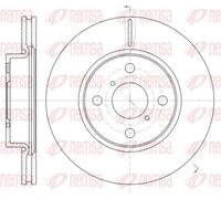 2x Brake disc Front Axle Vented 61169.10 REMSA for TOYOTA YARIS/VITZ