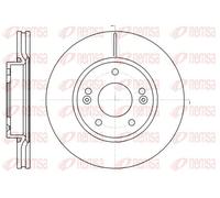 2x Brake disc Front Axle Vented 61208.10 REMSA for HYUNDAI KIA