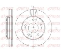 2x Brake disc Front Axle Vented 61220.10 REMSA for MITSUBISHI ECLIPSE